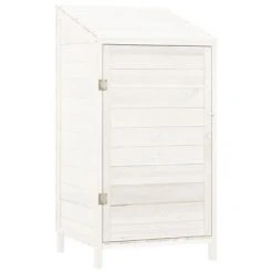 VidaXL Remise de jardin Blanc 55x52x112 cm Bois de sapin solide