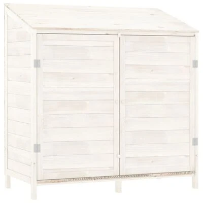 VidaXL Remise de jardin Blanc 102x52x112 cm Bois de sapin solide