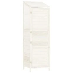 VidaXL Remise de jardin Blanc 55x52x174,5 cm Bois de sapin solide