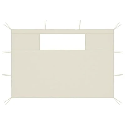 VidaXL Parois latérales de belvédère avec fenêtres 2 pcs Crème – Image 2