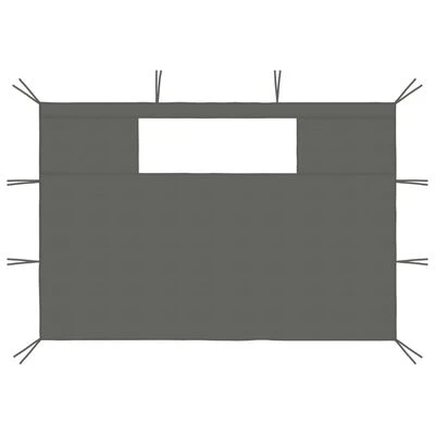 VidaXL Parois latérales de belvédère avec fenêtres 2 pcs Anthracite – Image 2