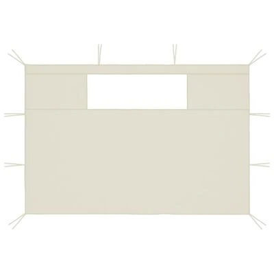 VidaXL Parois latérales de belvédère avec fenêtres 2 pcs Crème – Image 2