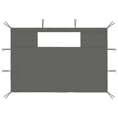 VidaXL Parois latérales de belvédère avec fenêtres 2 pcs Anthracite – Image 2
