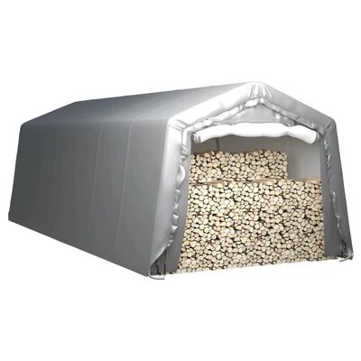 VidaXL Tente de rangement 300x750 cm Acier Gris – Image 2