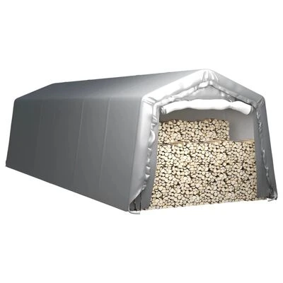 VidaXL Tente de rangement 300x900 cm Acier Gris – Image 2