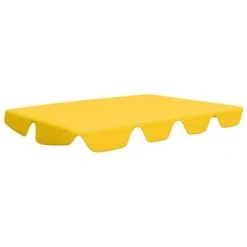 VidaXL Toit de rechange balançoire Jaune 188/168x110/145 cm 270 g/m²