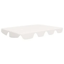 VidaXL Toit de rechange de balançoire Blanc 188/168x110/145cm 270 g/m²