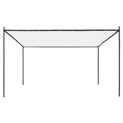 VidaXL Belvédère avec toit 4x4 m Blanc 180 g/m² – Image 2