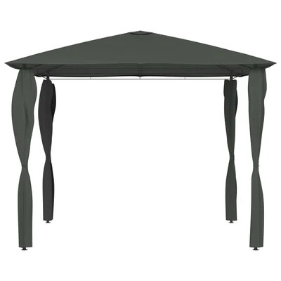 VidaXL Belvédère à revêtement de poteaux 3x3x2,6 m Anthracite 160 g/m² – Image 2