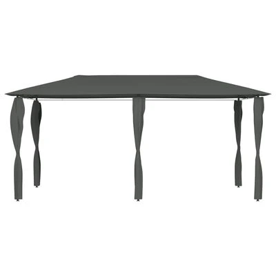 VidaXL Belvédère à revêtement de poteaux 3x6x2,6 m Anthracite 160 g/m² – Image 2