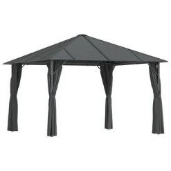 VidaXL Tonnelle avec parois et toit 3x3 m Anthracite