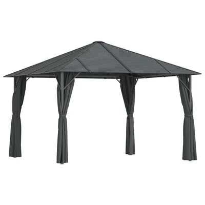 VidaXL Tonnelle avec parois et toit 3x3 m Anthracite