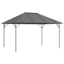 VidaXL Belvédère avec toit 4x3 m Anthracite