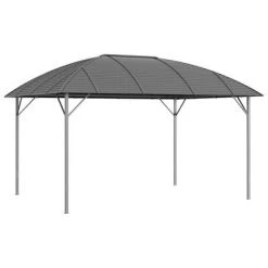 VidaXL Tonnelle avec toit arqué 3x4 m Anthracite