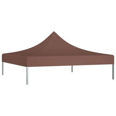 VidaXL Toit de tente de réception 3x3 m Marron 270 g/m² – Image 2