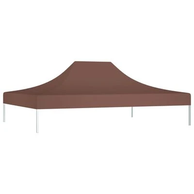 VidaXL Toit de tente de réception 4x3 m Marron 270 g/m² – Image 2