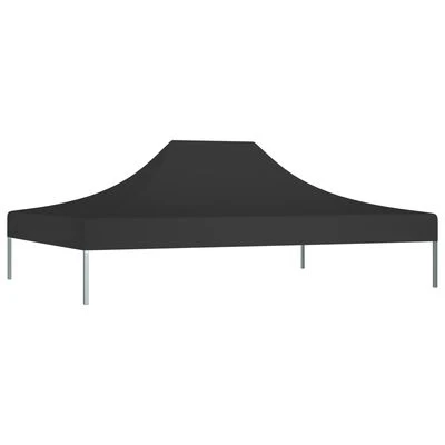 VidaXL Toit de tente de réception 4x3 m Noir 270 g/m² – Image 2