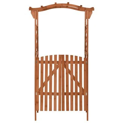 VidaXL Pergola avec portail 116x40x204 cm Bois de sapin massif – Image 2