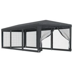 VidaXL Tente de fête avec 8 parois latérales en maille Anthracite 3x9m
