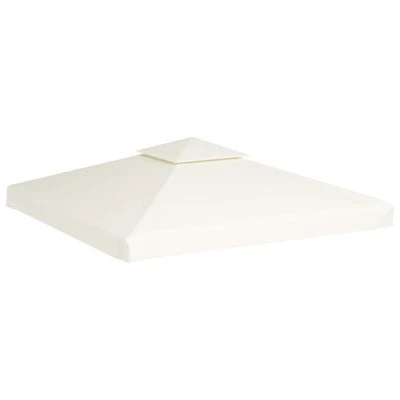 VidaXL Recouvrement de remplacement d'auvent 310 g/m² 3x3m Blanc crème – Image 2