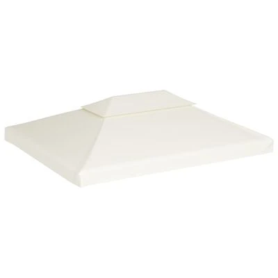 VidaXL Recouvrement de remplacement d'auvent 310 g/m² 3x4m Blanc crème – Image 2