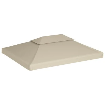 VidaXL Recouvrement de remplacement d'auvent 310 g/m² 3 x 4 m Beige – Image 2