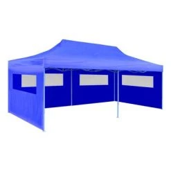 VidaXL Tente de réception pliable bleue 3 x 6 m