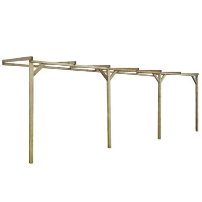 VidaXL Pergola à appentis 2 x 6 x 2,2 m Bois – Image 2