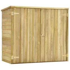 VidaXL Abri à outils de jardin 135x60x123 cm Pinède imprégnée