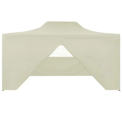 VidaXL Tente de réception pliable avec 4 parois 3x4 m Acier Crème – Image 2