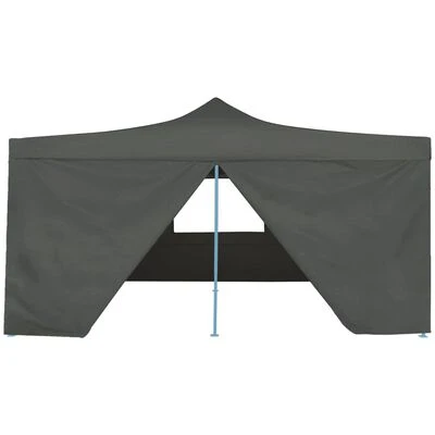 VidaXL Belvédère pliable avec 4 parois 5x5 m Anthracite – Image 2