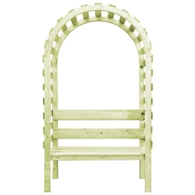 VidaXL Pergola de jardin avec banc 130x60x230 cm Pin imprégné – Image 2