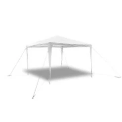 VidaXL Tonnelle Pavillon de jardin blanc 3x3m