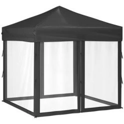 VidaXL Tente de réception pliable avec parois Anthracite 2x2 m
