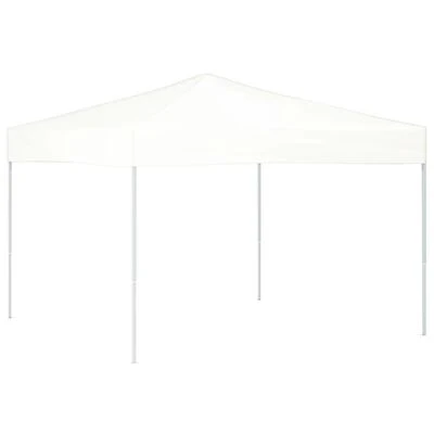 VidaXL Tente de réception pliable Blanc 3x3 m