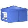 VidaXL Tente de réception pliable avec parois Bleu 3x3 m