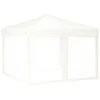 VidaXL Tente de réception pliable avec parois Blanc 3x3 m