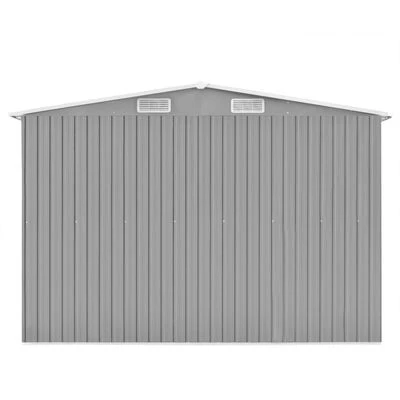 VidaXL Abri de jardin 257 x 298 x 178 cm Métal Gris – Image 3