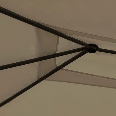 VidaXL Belvédère avec revêtement de poteaux 3x4x2,6 m Taupe 160 g/m² – Image 3