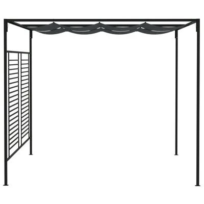 VidaXL Belvédère avec auvent rétractable 4x3x2,3 m Anthracite 180 g/m² – Image 3