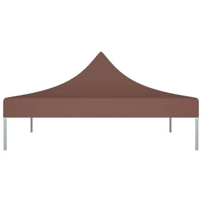 VidaXL Toit de tente de réception 3x3 m Marron 270 g/m² – Image 3