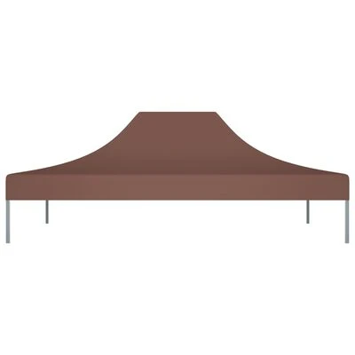 VidaXL Toit de tente de réception 4x3 m Marron 270 g/m² – Image 3