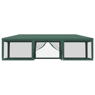 VidaXL Tente de fête avec 8 parois latérales en maille Vert 9x4 m PEHD – Image 3