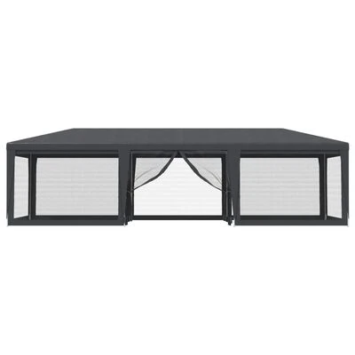 VidaXL Tente de fête avec 8 parois latérales en maille Anthracite 9x4m – Image 3