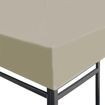 VidaXL Couverture de toit de belvédère 310 g / m² 3x3 m Beige – Image 3