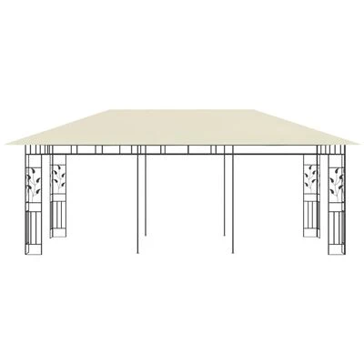 VidaXL Belvédère avec moustiquaire 6x3x2,73 m Crème – Image 3