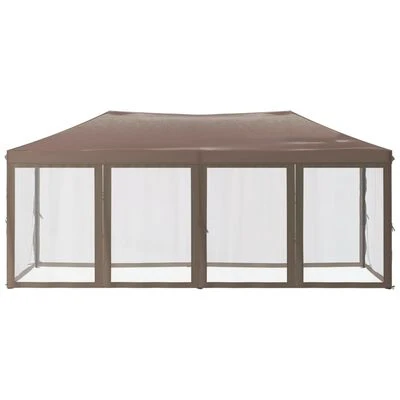 VidaXL Tente de réception pliable avec parois Taupe 3x6 m – Image 3
