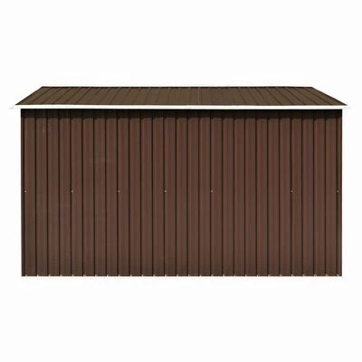 VidaXL Abri de jardin 257 x 298 x 178 cm Métal Marron – Image 4