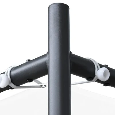 VidaXL Belvédère avec toit 4x4 m Blanc 180 g/m² – Image 4