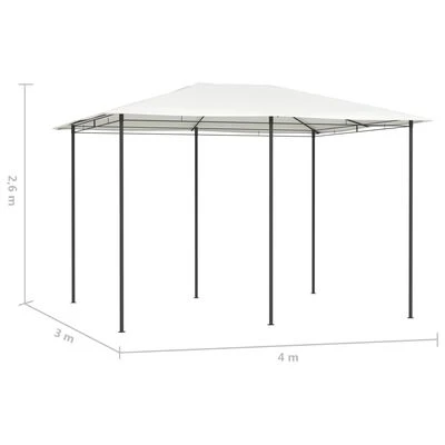 VidaXL Belvédère 3x4x2,6 m Crème 160 g/m² – Image 4